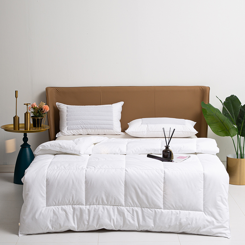 100% Kapas 300gms Pengisian Duvet Musim Panas Duvet Quilted White Duvet Set Pembuatan
