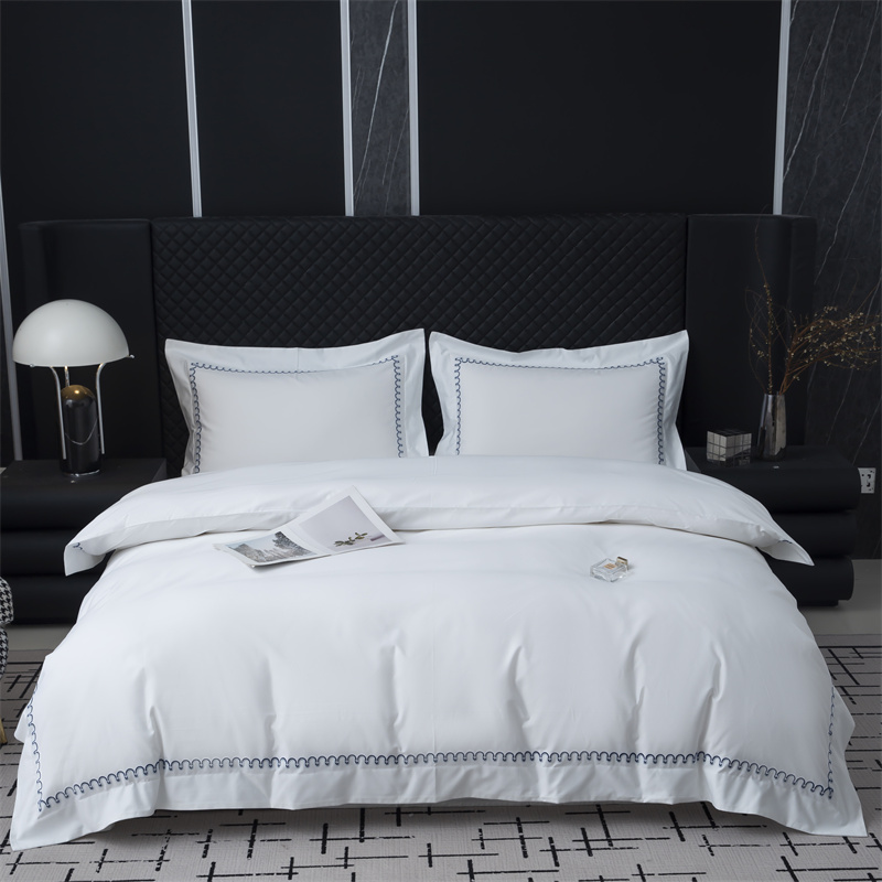 Set Tempat Tidur Sateen Corak Baru Rekaan Sulaman 500TC Cotton